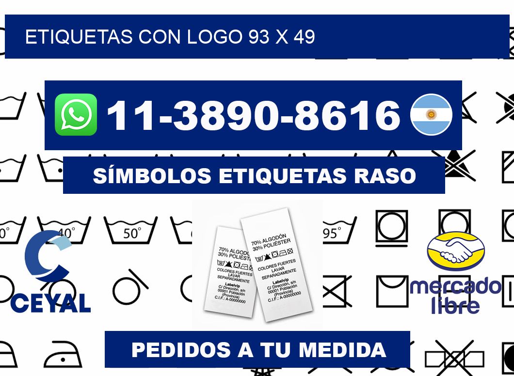 Etiquetas con logo 93 x 49