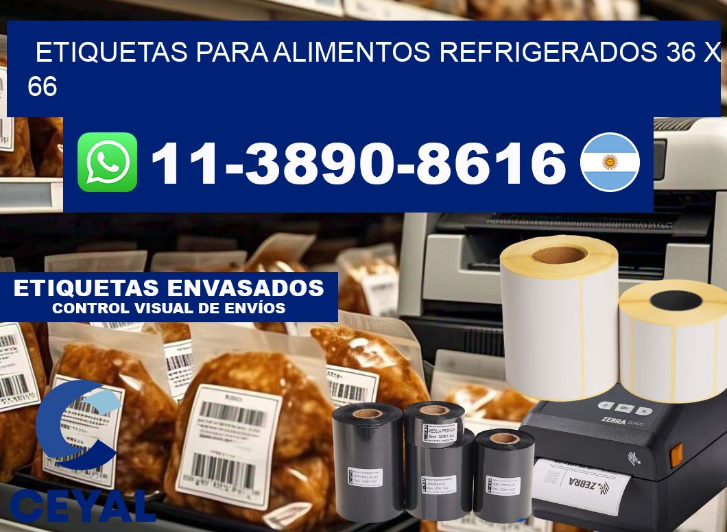 Etiquetas para alimentos refrigerados 36 x 66