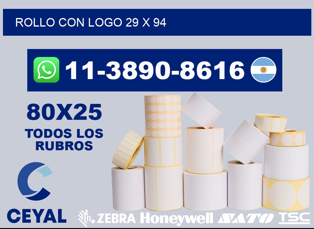 Rollo con logo 29 x 94