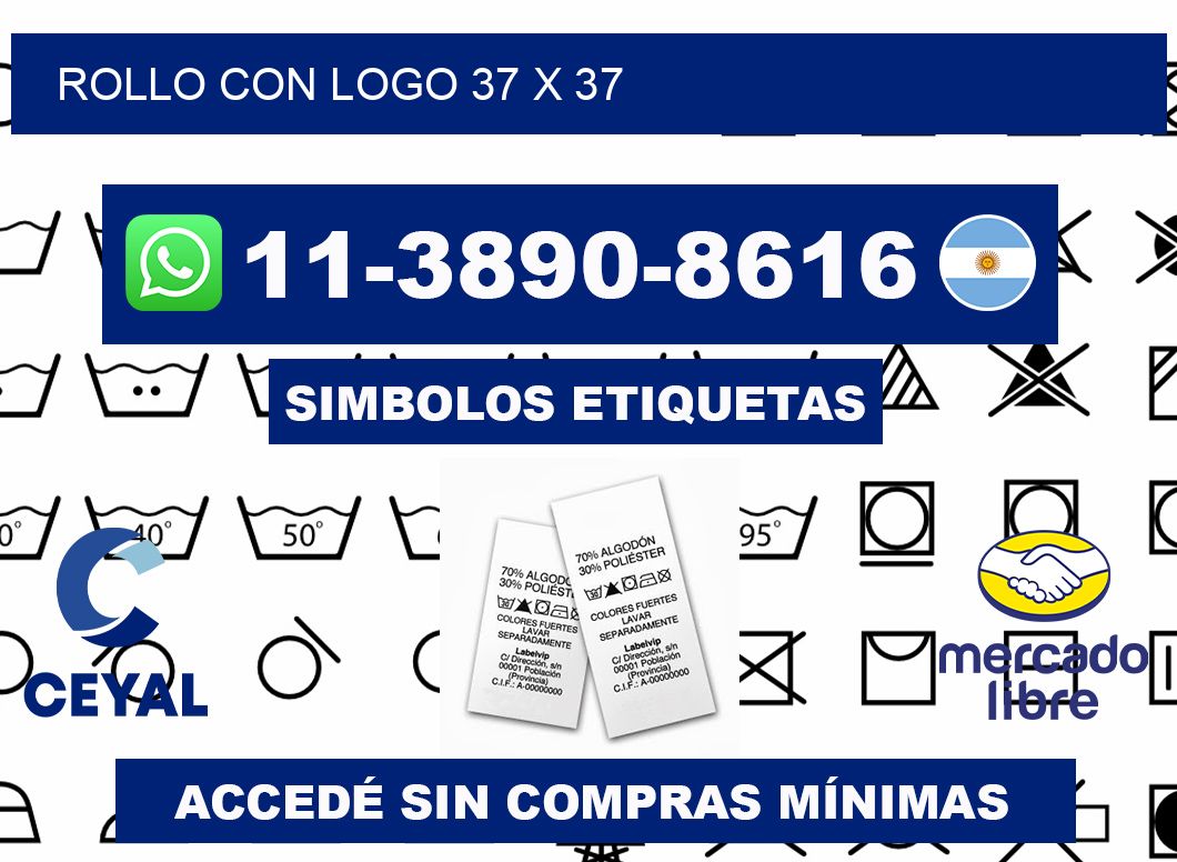 Rollo con logo 37 x 37