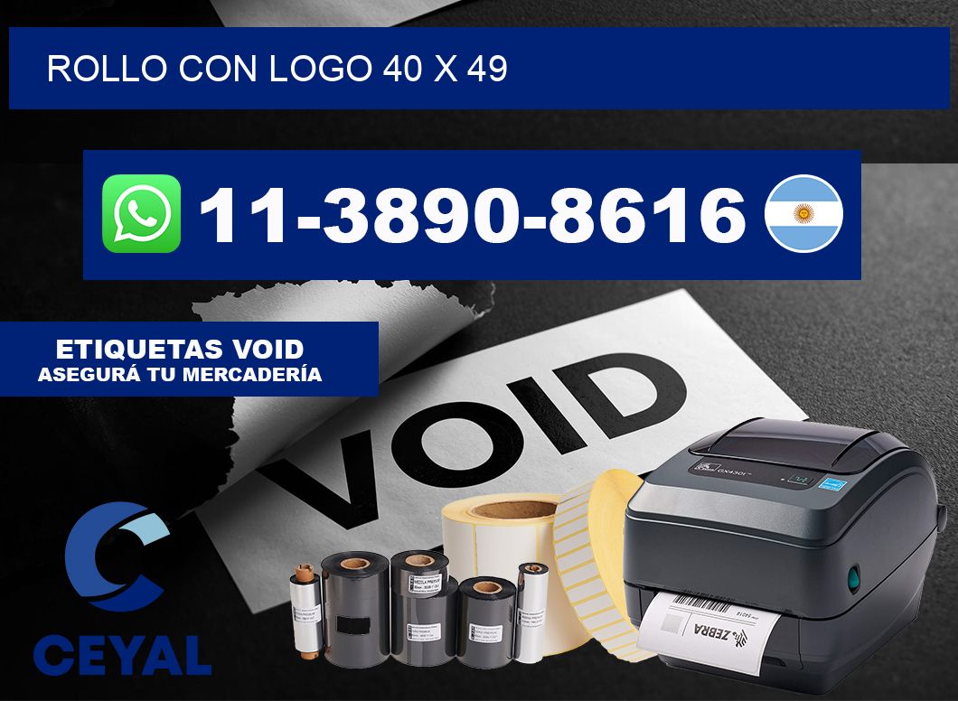 Rollo con logo 40 x 49