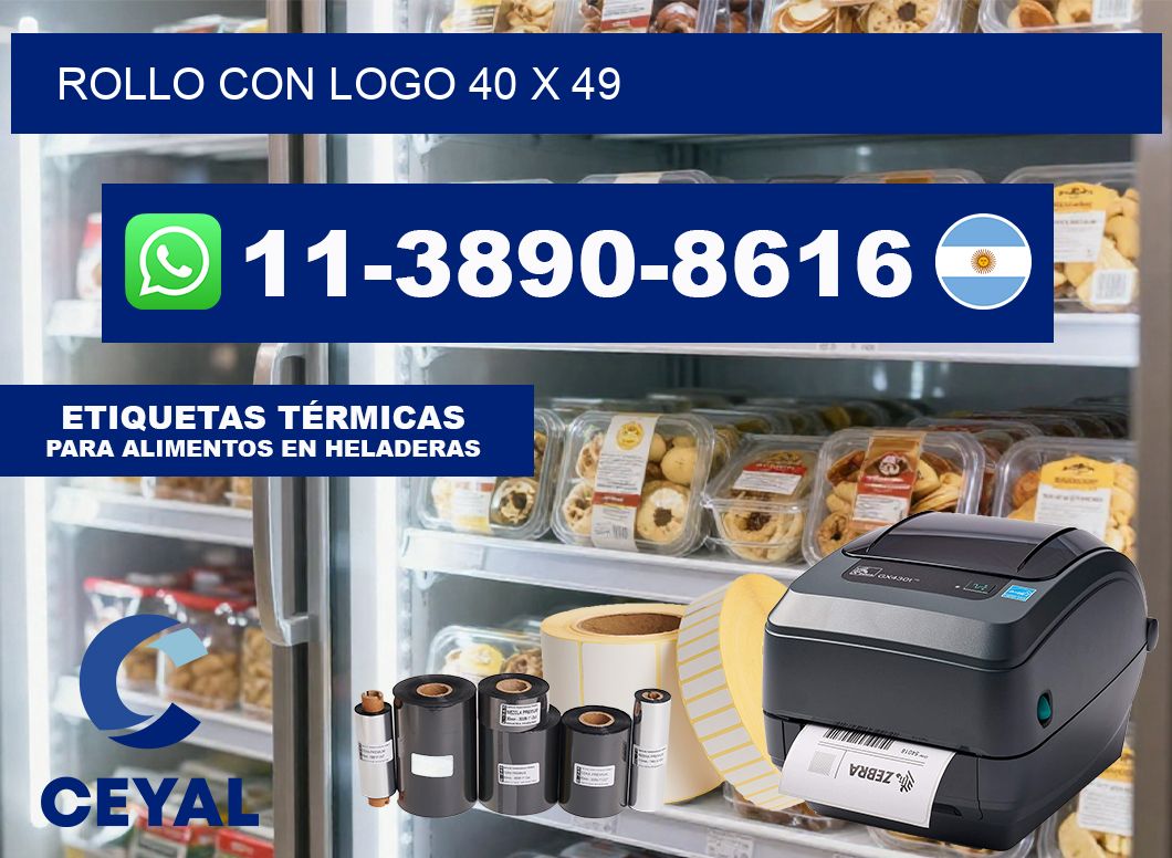 Rollo con logo 40 x 49