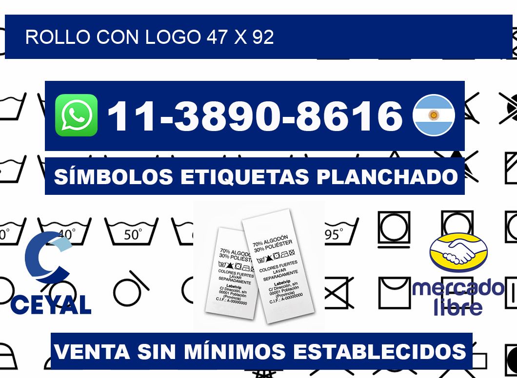 Rollo con logo 47 x 92
