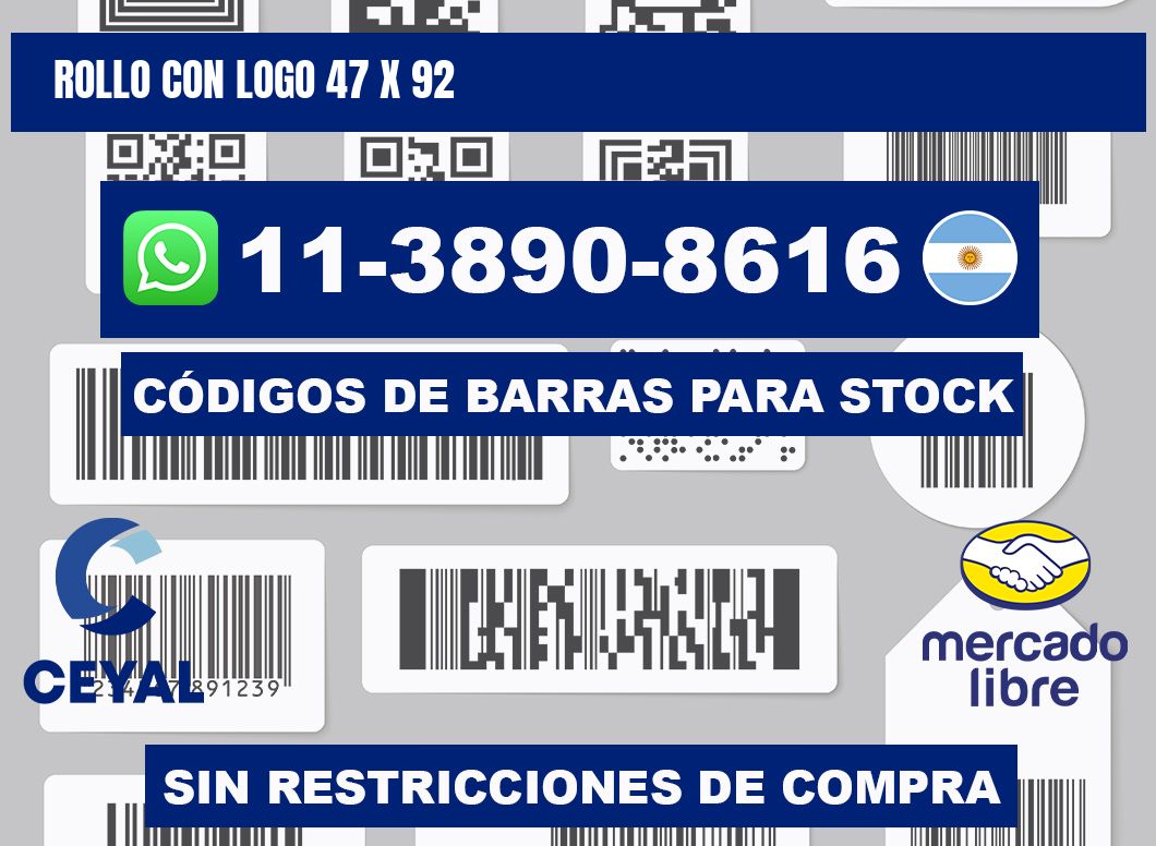 Rollo con logo 47 x 92