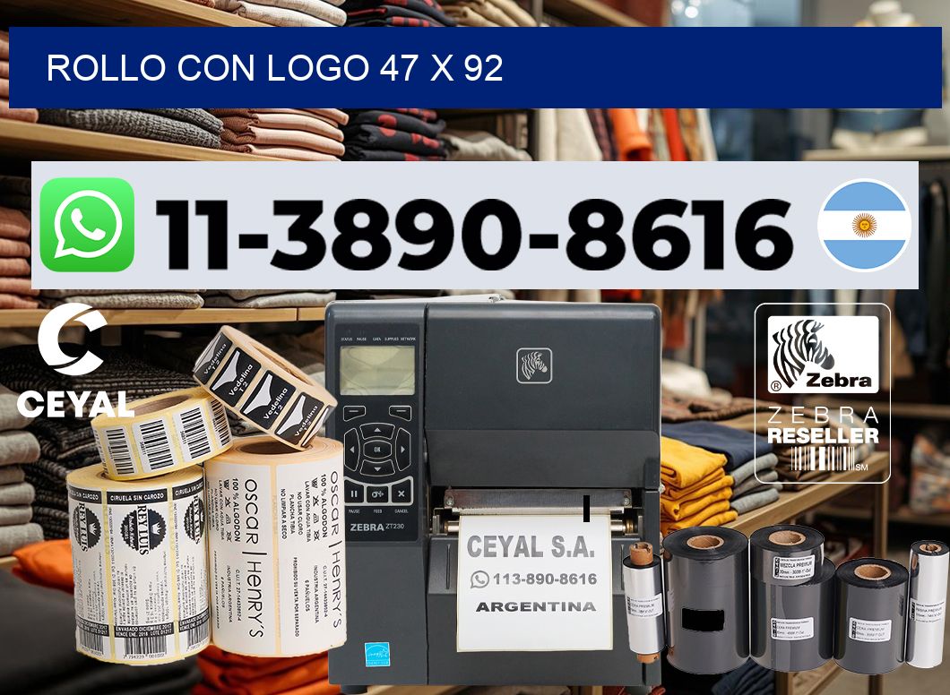 Rollo con logo 47 x 92