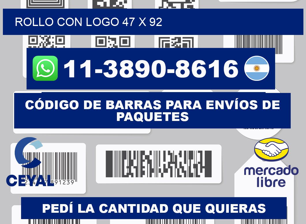 Rollo con logo 47 x 92