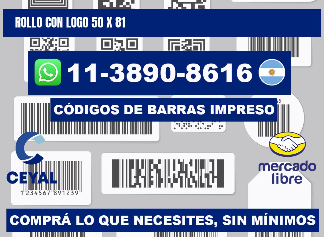 Rollo con logo 50 x 81