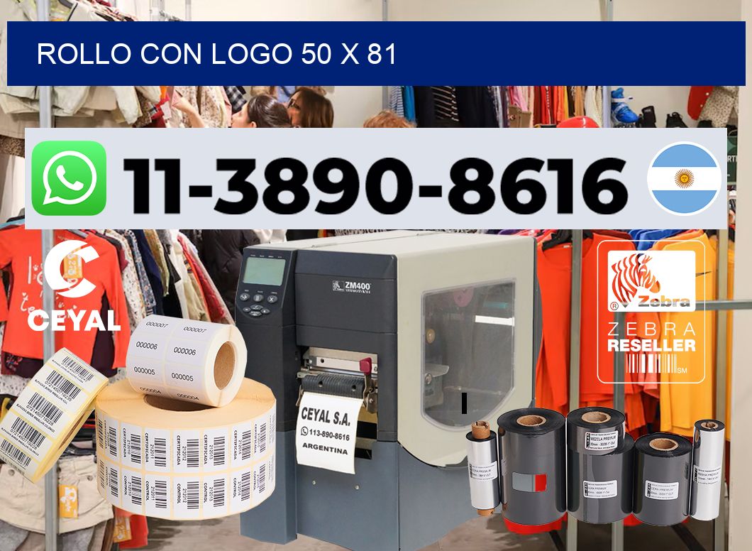 Rollo con logo 50 x 81