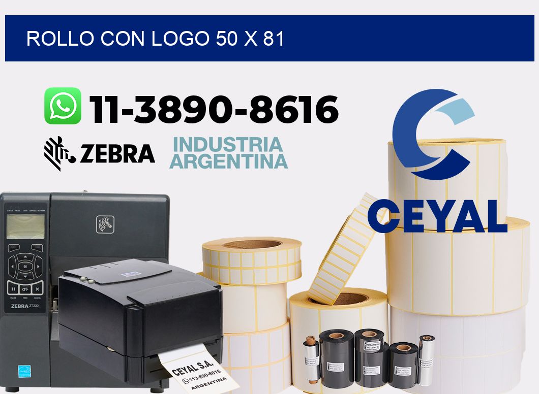 Rollo con logo 50 x 81