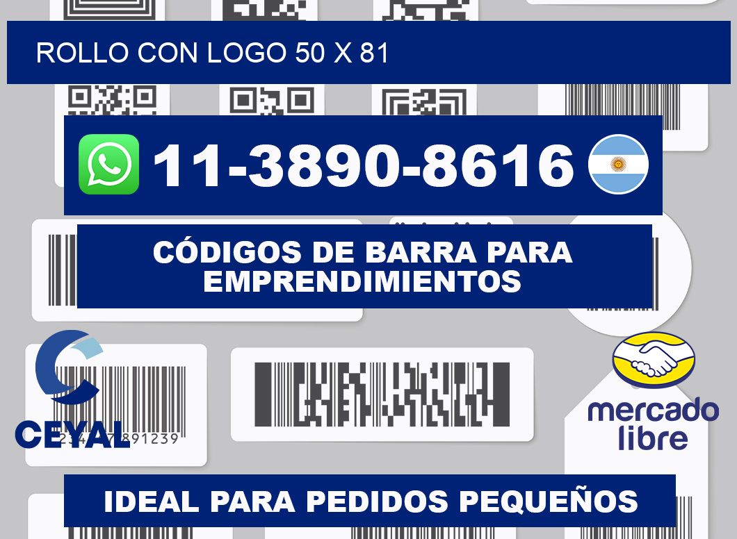 Rollo con logo 50 x 81