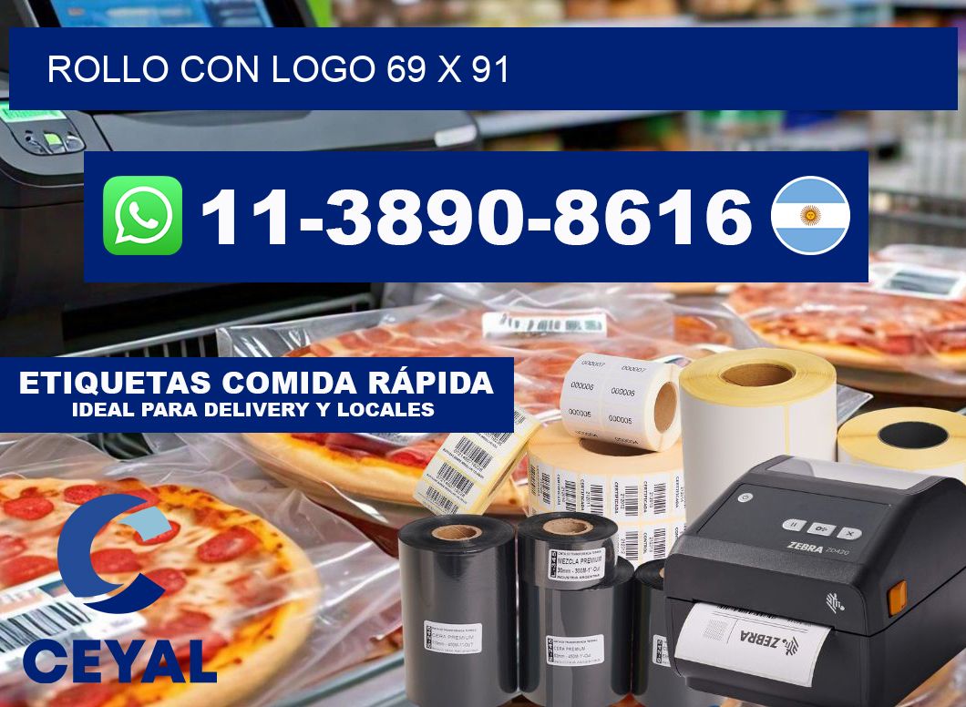 Rollo con logo 69 x 91
