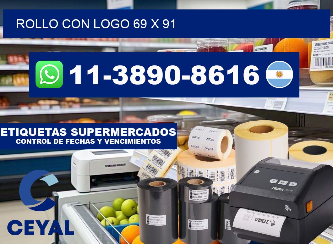 Rollo con logo 69 x 91