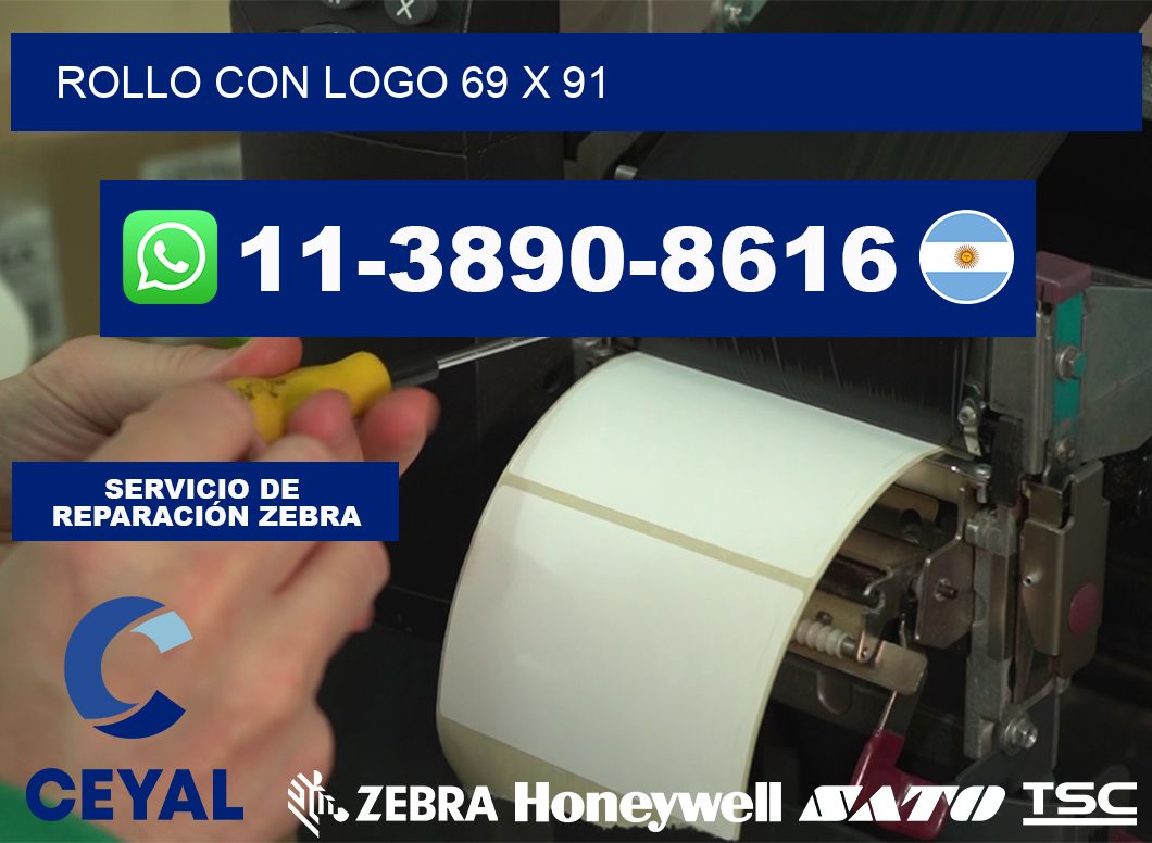 Rollo con logo 69 x 91