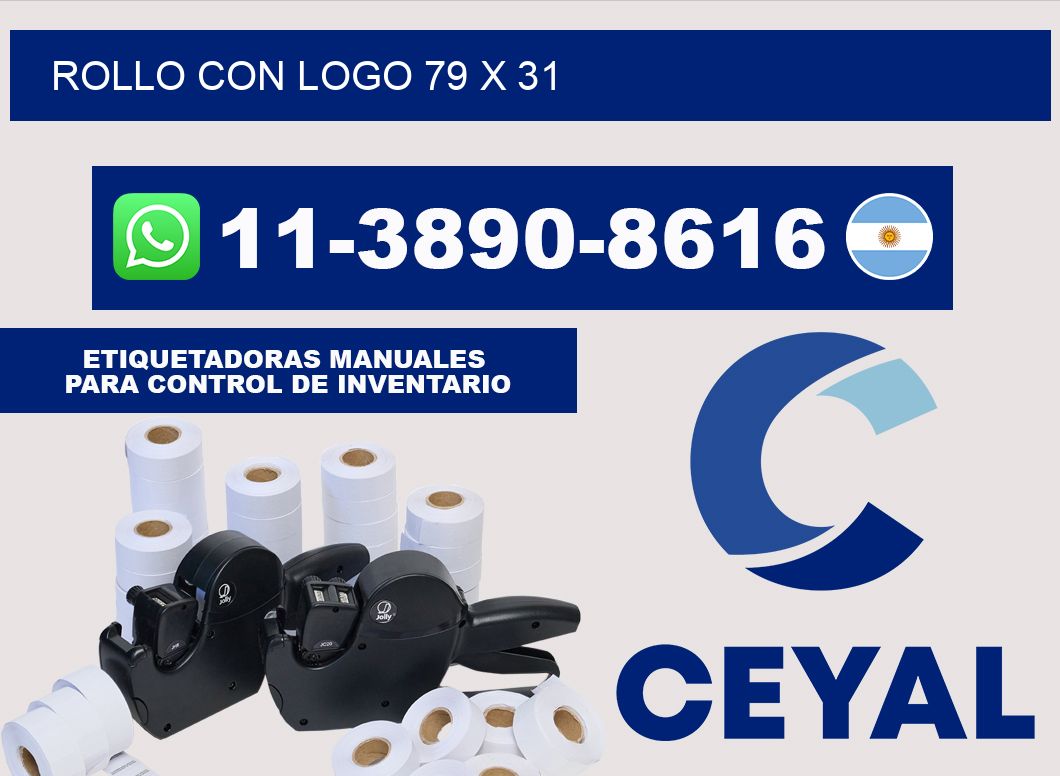 Rollo con logo 79 x 31
