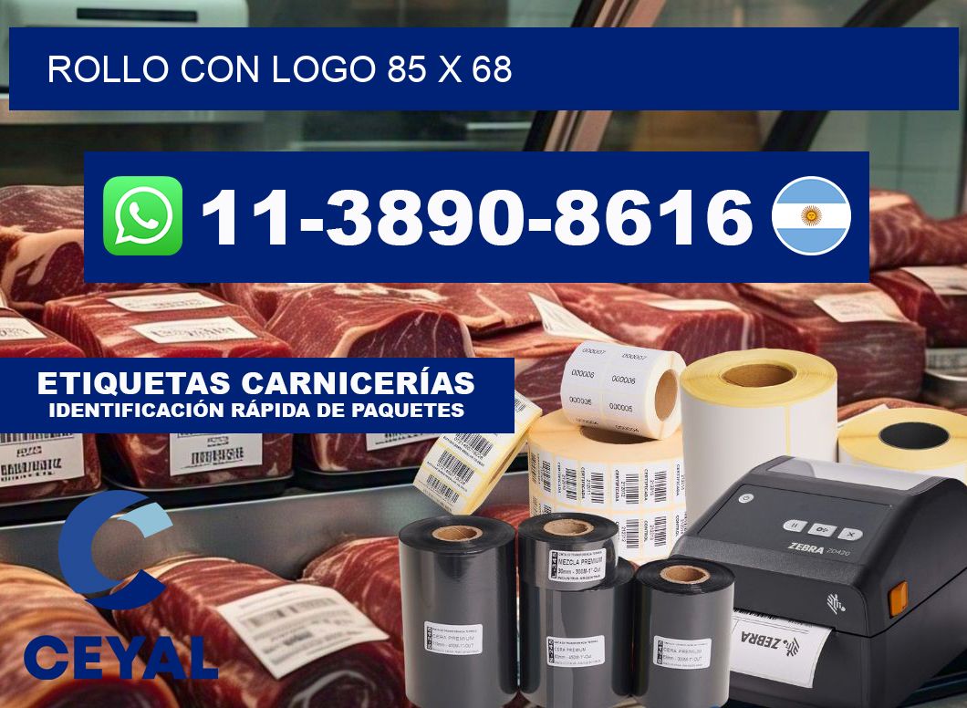 Rollo con logo 85 x 68