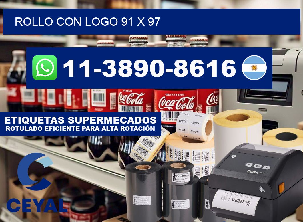 Rollo con logo 91 x 97