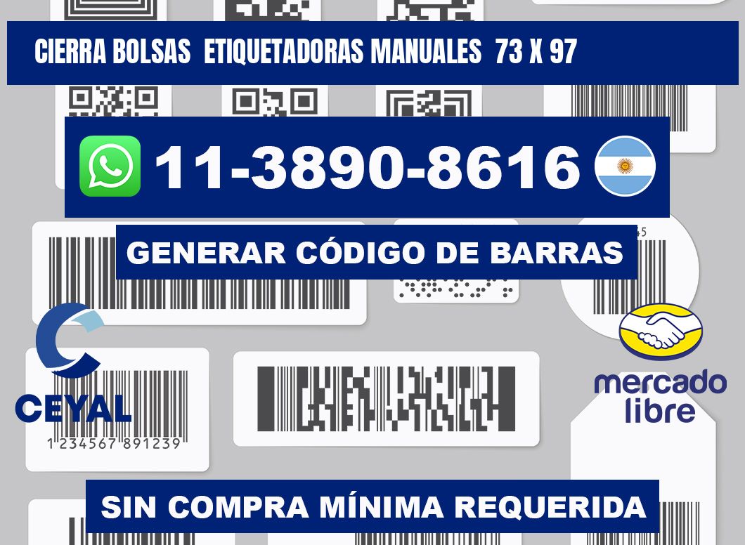 cierra bolsas  Etiquetadoras Manuales  73 x 97