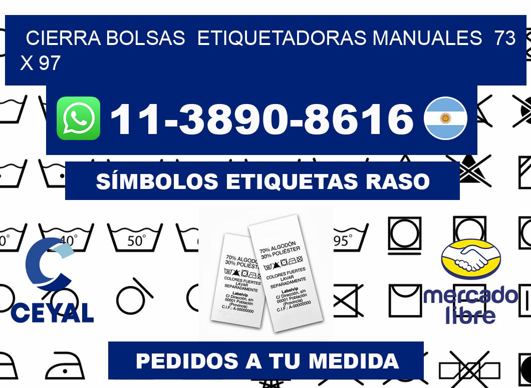 cierra bolsas  Etiquetadoras Manuales  73 x 97