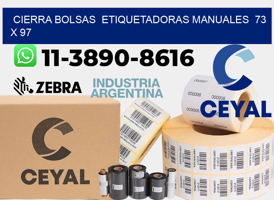 cierra bolsas  Etiquetadoras Manuales  73 x 97
