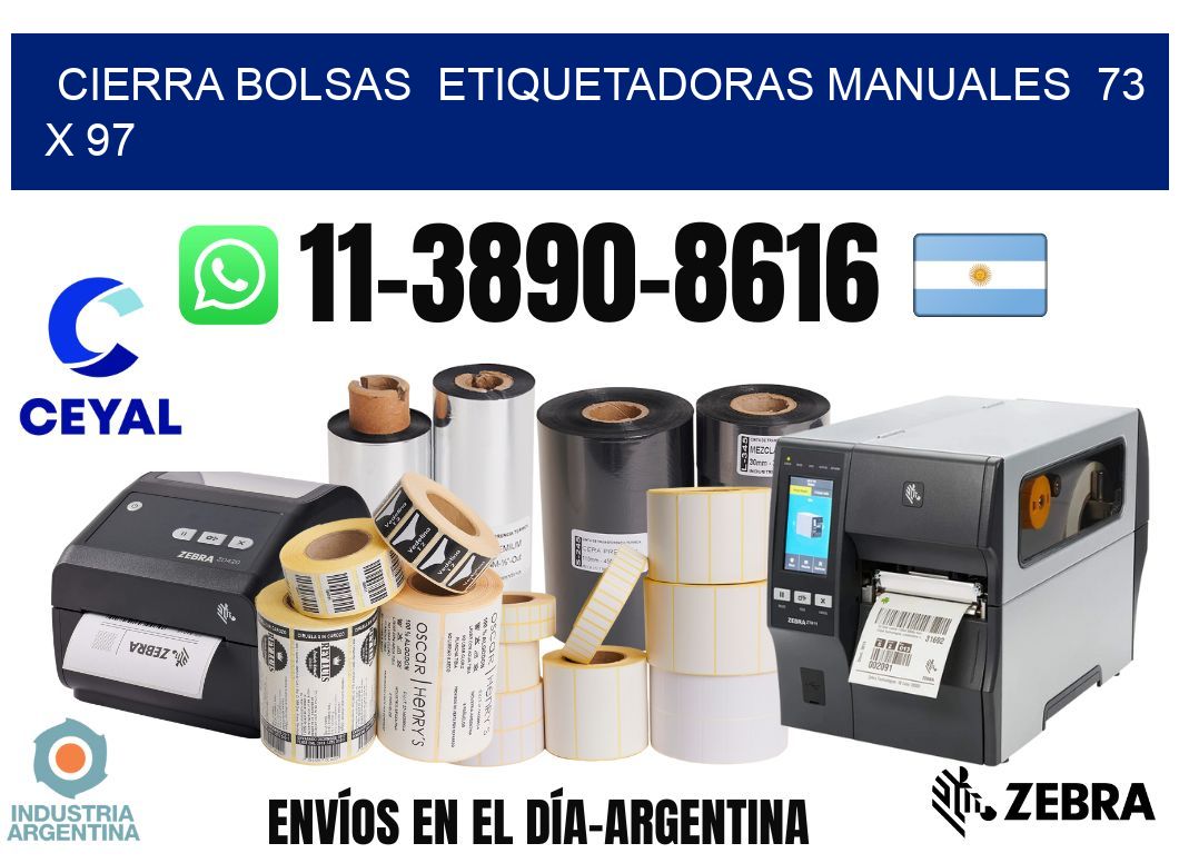 cierra bolsas  Etiquetadoras Manuales  73 x 97