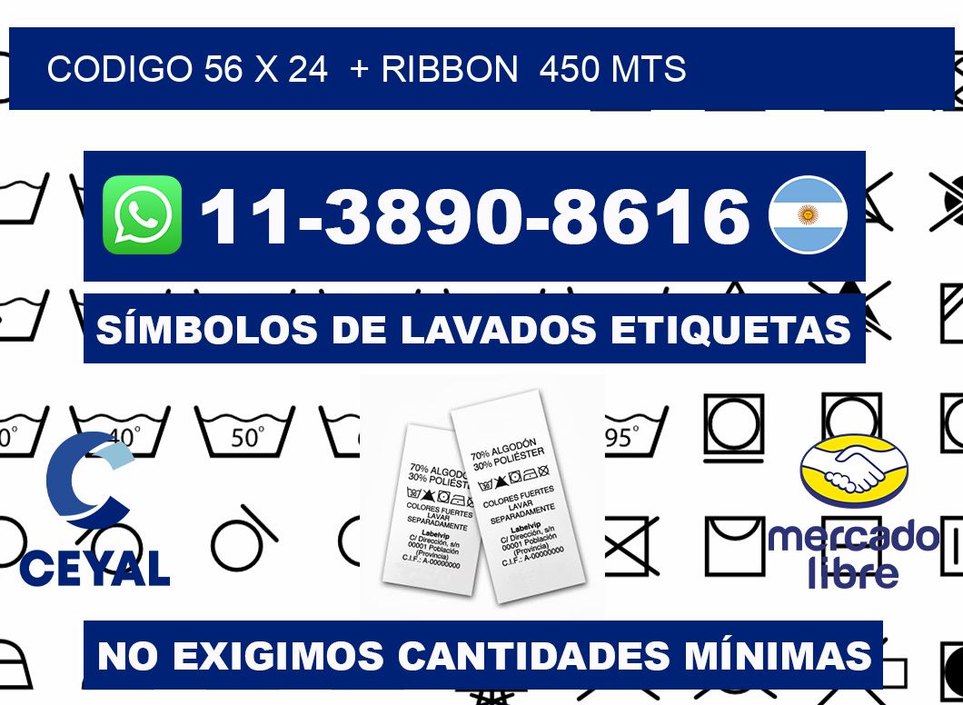 codigo 56 x 24  + ribbon  450 mts