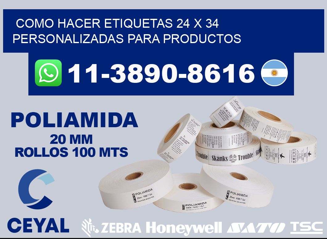 como hacer etiquetas 24 x 34 personalizadas para productos