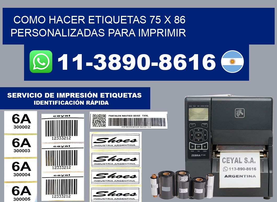 como hacer etiquetas 75 x 86 personalizadas para imprimir