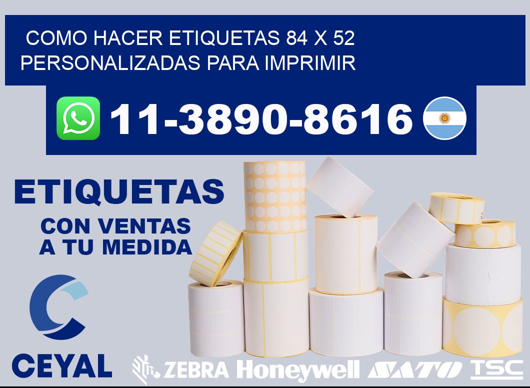 como hacer etiquetas 84 x 52 personalizadas para imprimir