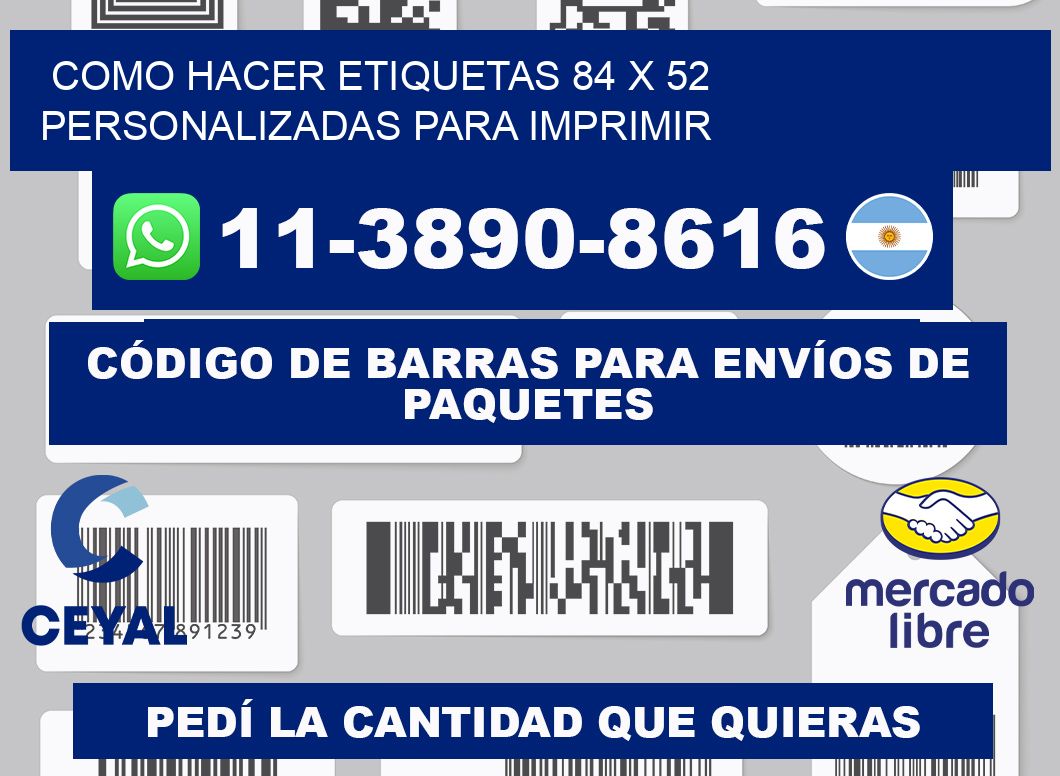 como hacer etiquetas 84 x 52 personalizadas para imprimir