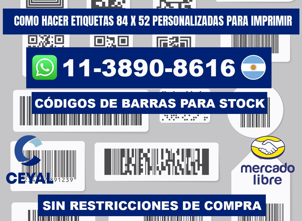 como hacer etiquetas 84 x 52 personalizadas para imprimir