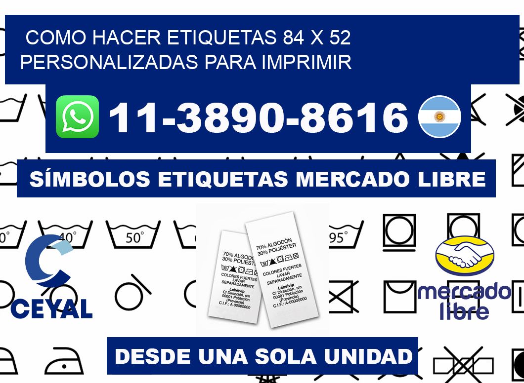 como hacer etiquetas 84 x 52 personalizadas para imprimir