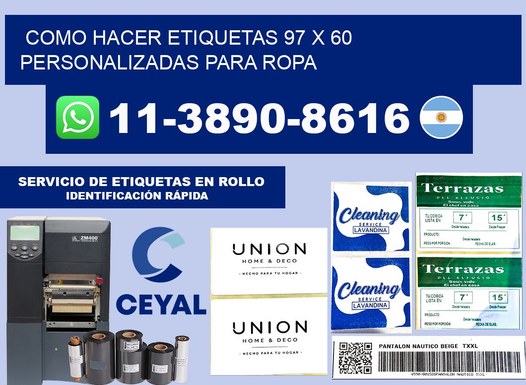 como hacer etiquetas 97 x 60 personalizadas para ropa