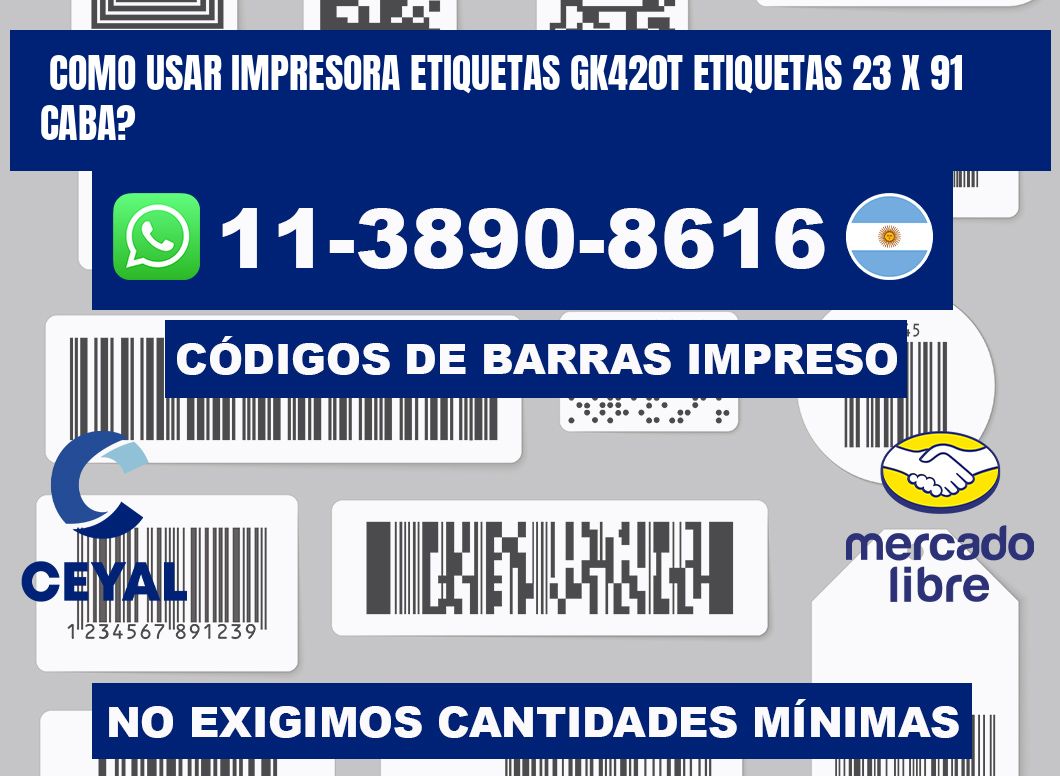 como usar impresora etiquetas gk420t etiquetas 23 x 91 CABA?