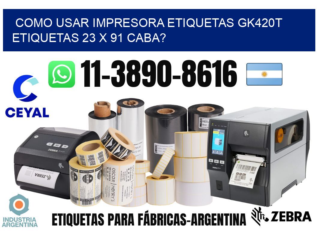 como usar impresora etiquetas gk420t etiquetas 23 x 91 CABA?