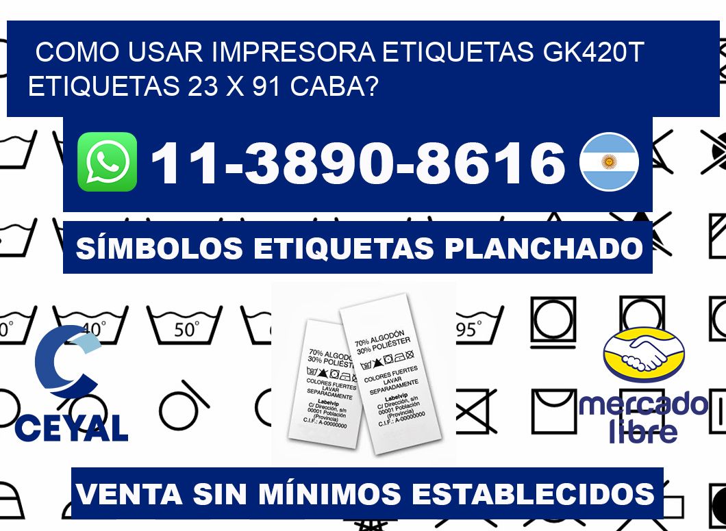 como usar impresora etiquetas gk420t etiquetas 23 x 91 CABA?