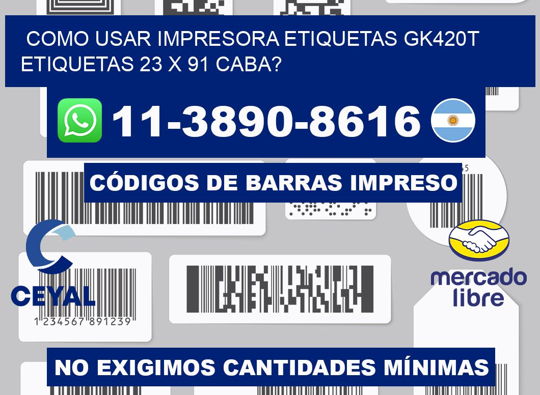 como usar impresora etiquetas gk420t etiquetas 23 x 91 CABA?