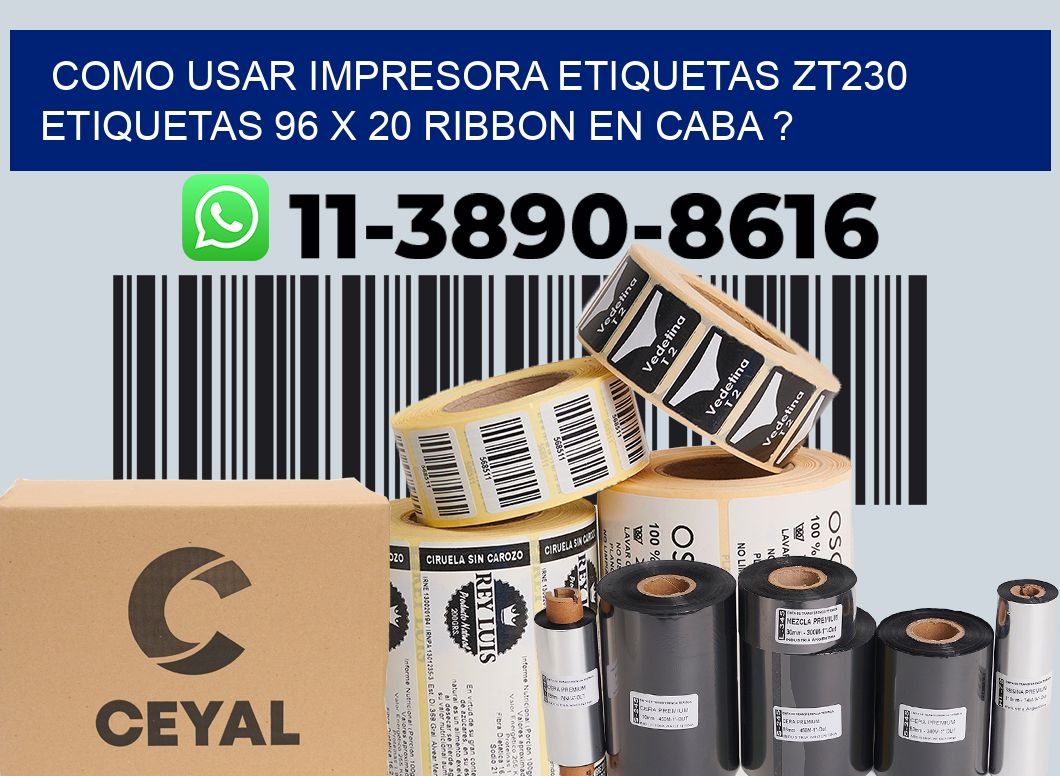 como usar impresora etiquetas zt230 etiquetas 96 x 20 ribbon en CABA ?
