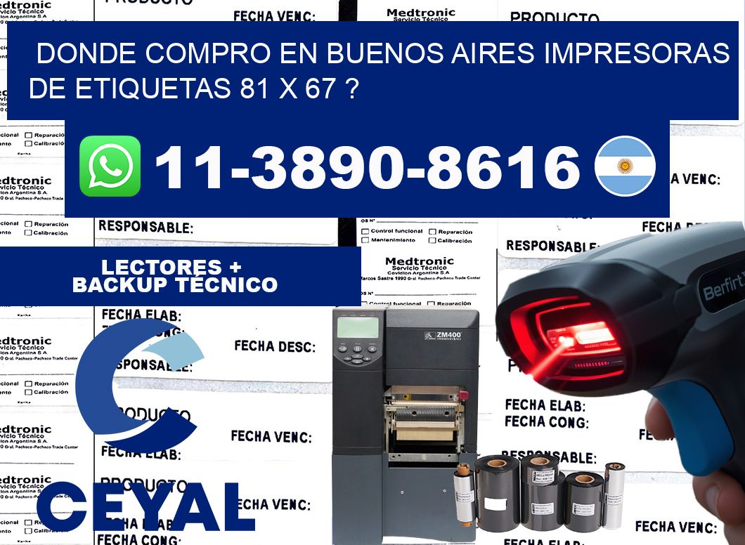 donde compro en buenos aires impresoras de etiquetas 81 x 67 ?