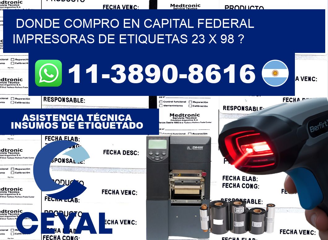 donde compro en capital federal impresoras de etiquetas 23 x 98 ?
