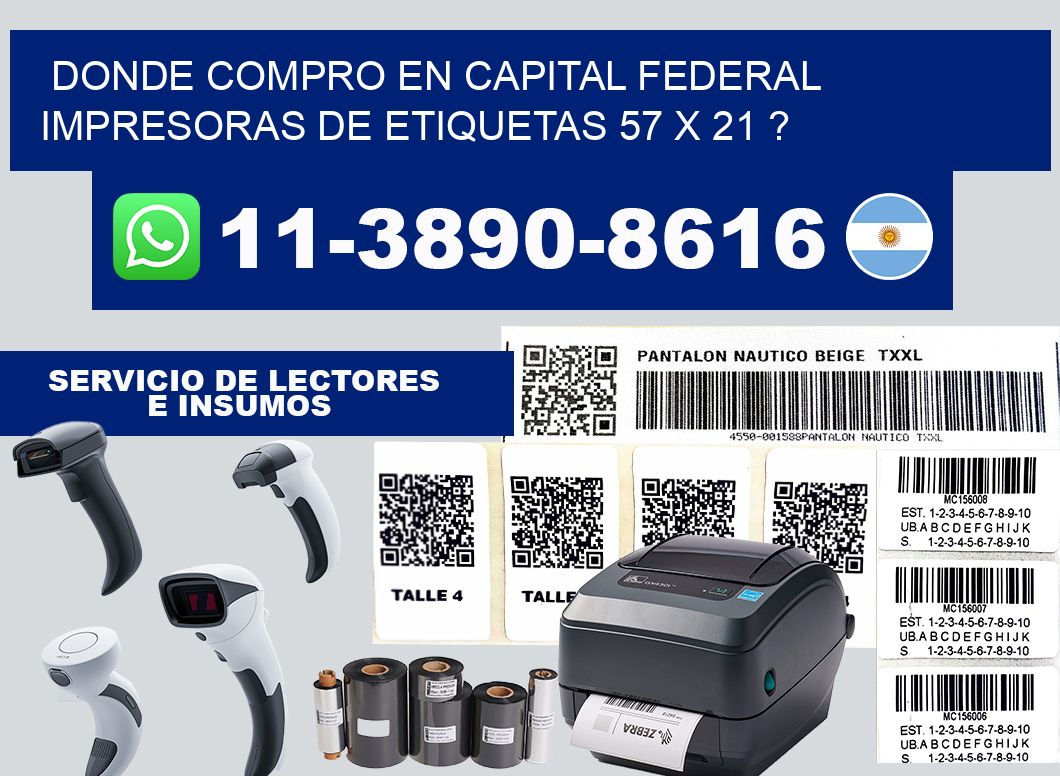 donde compro en capital federal impresoras de etiquetas 57 x 21 ?