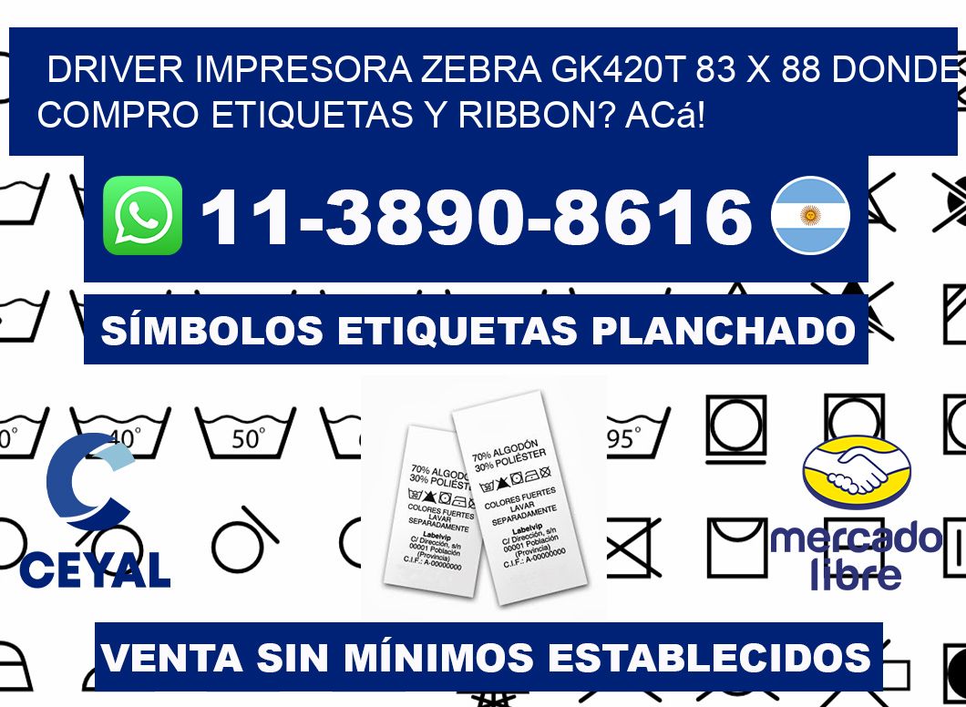 driver impresora zebra gk420t 83 x 88 Donde compro etiquetas y ribbon? Acá!