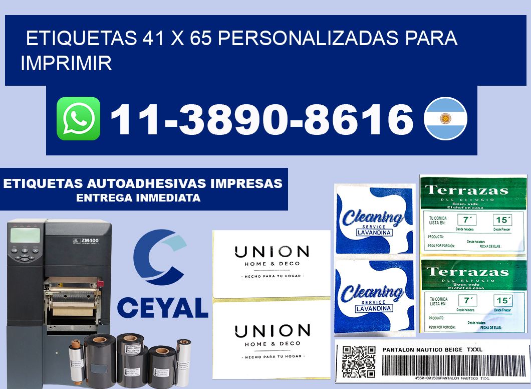 etiquetas 41 x 65 personalizadas para imprimir
