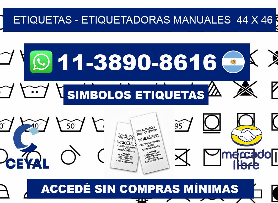 etiquetas - Etiquetadoras Manuales  44 x 46