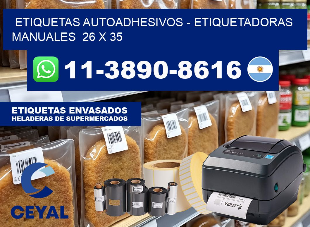 etiquetas autoadhesivos – Etiquetadoras Manuales  26 x 35