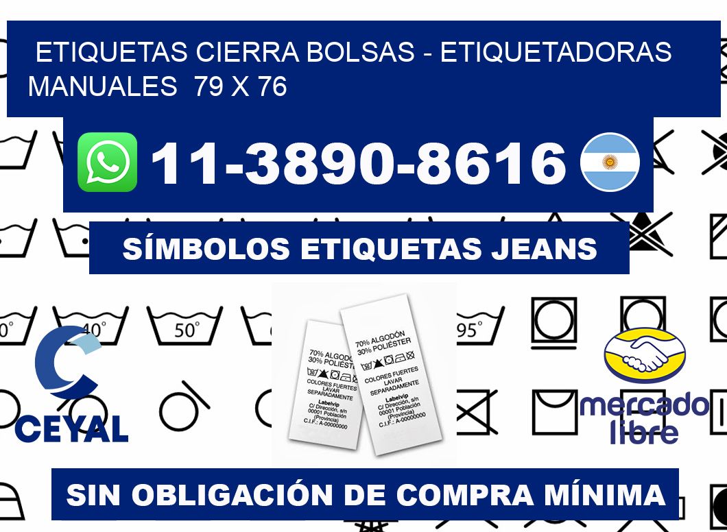 etiquetas cierra bolsas - Etiquetadoras Manuales  79 x 76