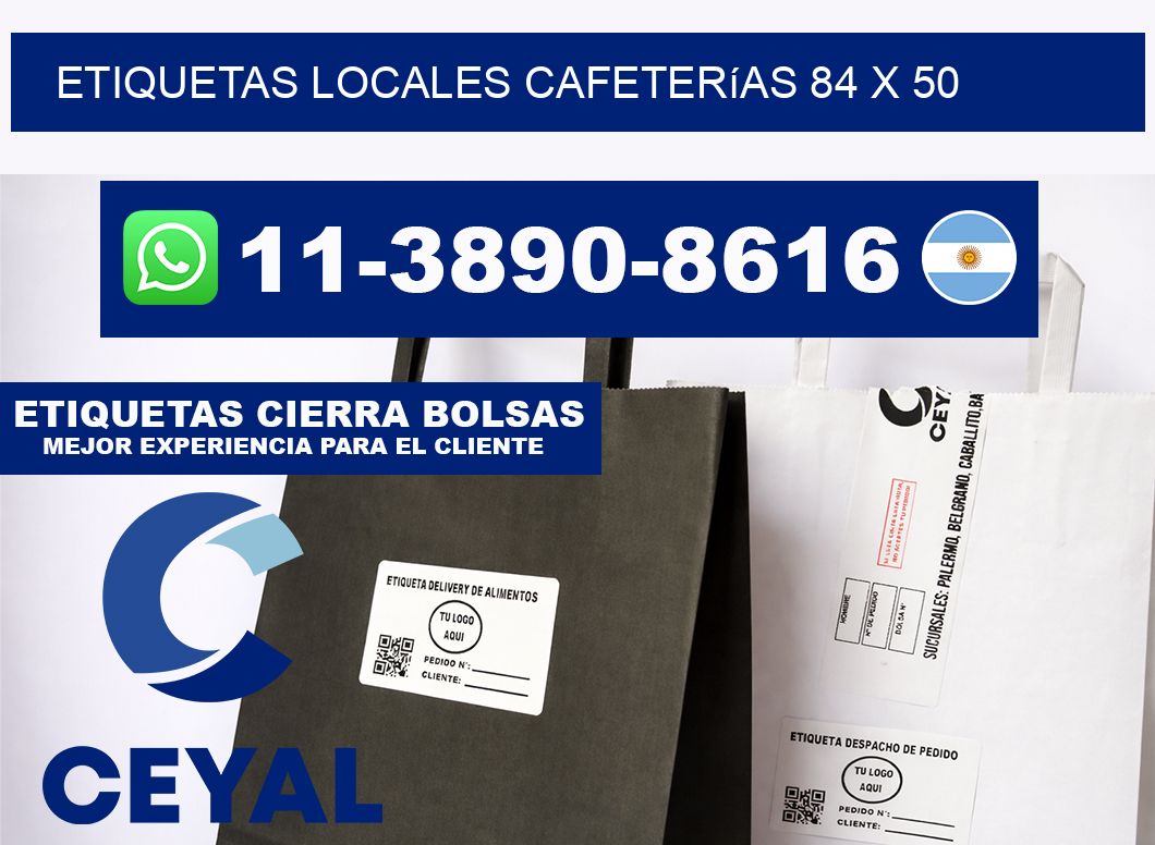 etiquetas locales cafeterías 84 x 50