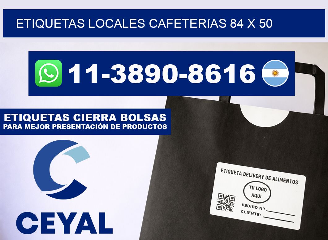 etiquetas locales cafeterías 84 x 50