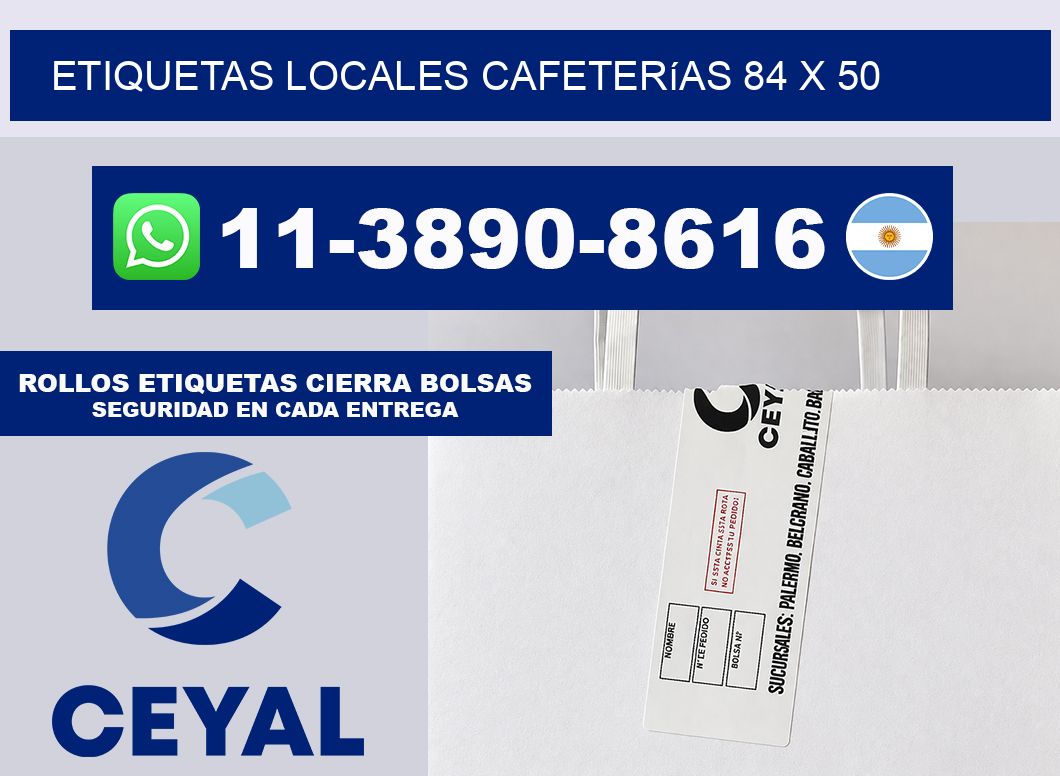etiquetas locales cafeterías 84 x 50