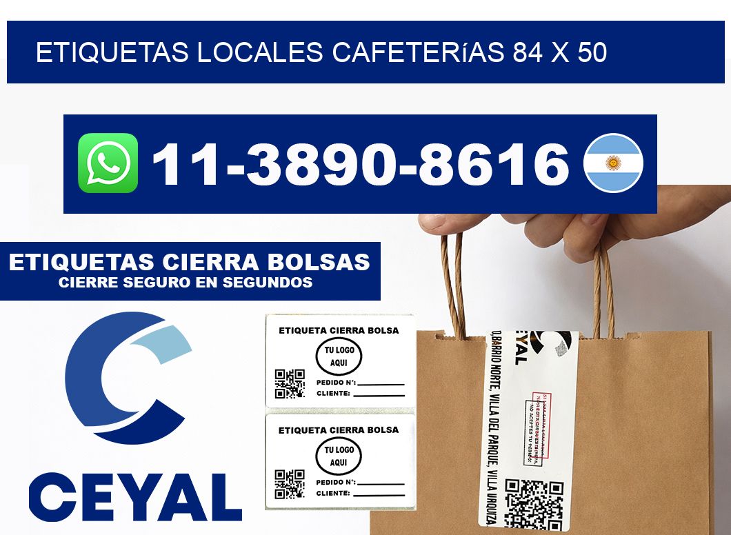 etiquetas locales cafeterías 84 x 50