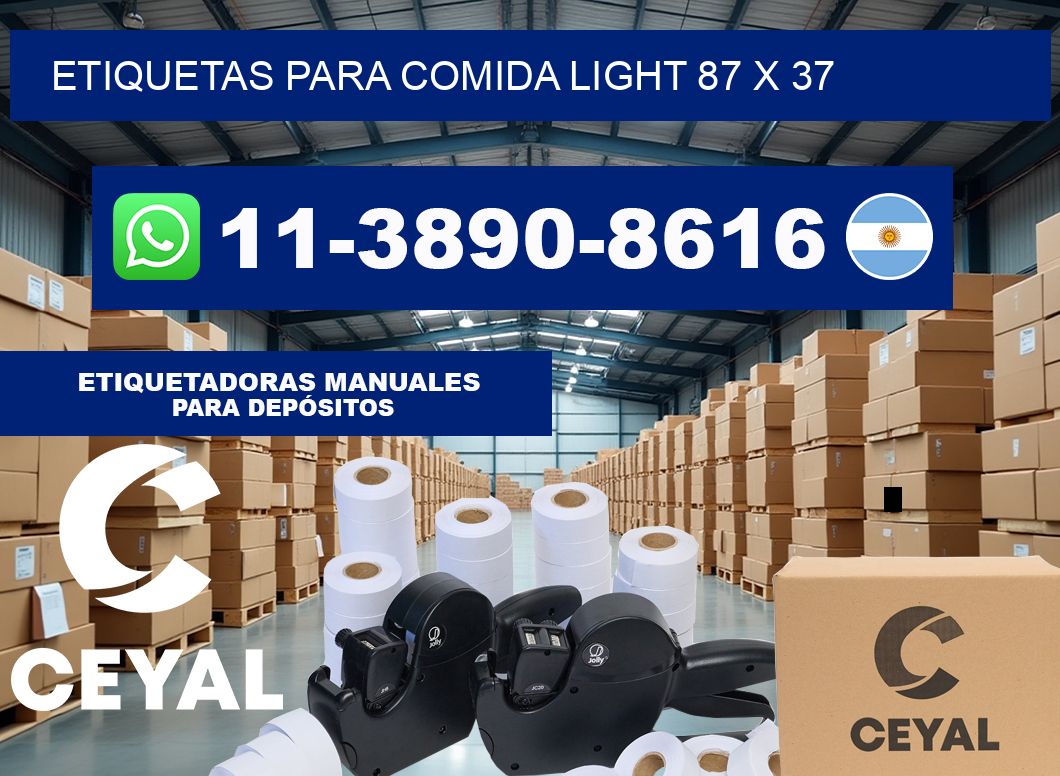 etiquetas para comida light 87 x 37